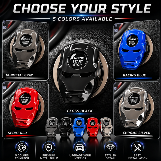 Rotating Mecha Car Start Button Cover