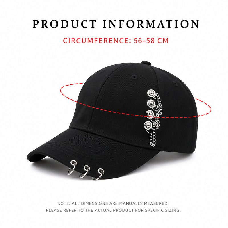 Unisex Rivet Snapback Baseball Cap – Adjustable Hip-Hop Hat