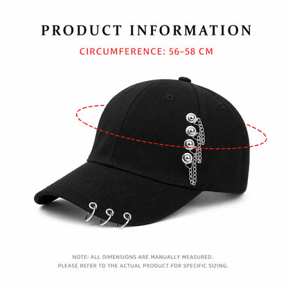 Unisex Rivet Snapback Baseball Cap – Adjustable Hip-Hop Hat