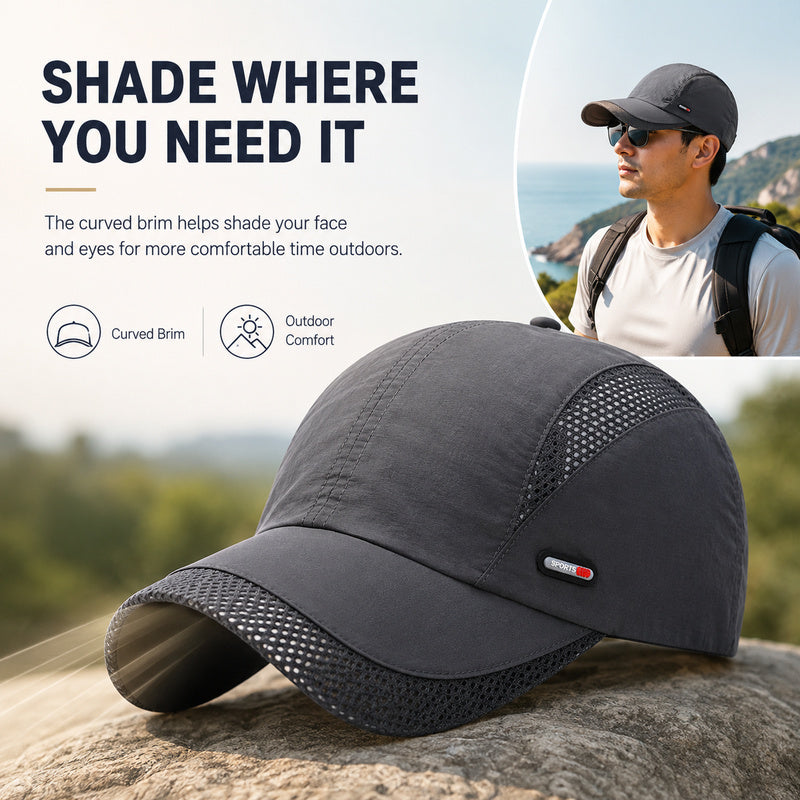 Quick-Dry Mesh Baseball Cap – Breathable Outdoor Sports Hat