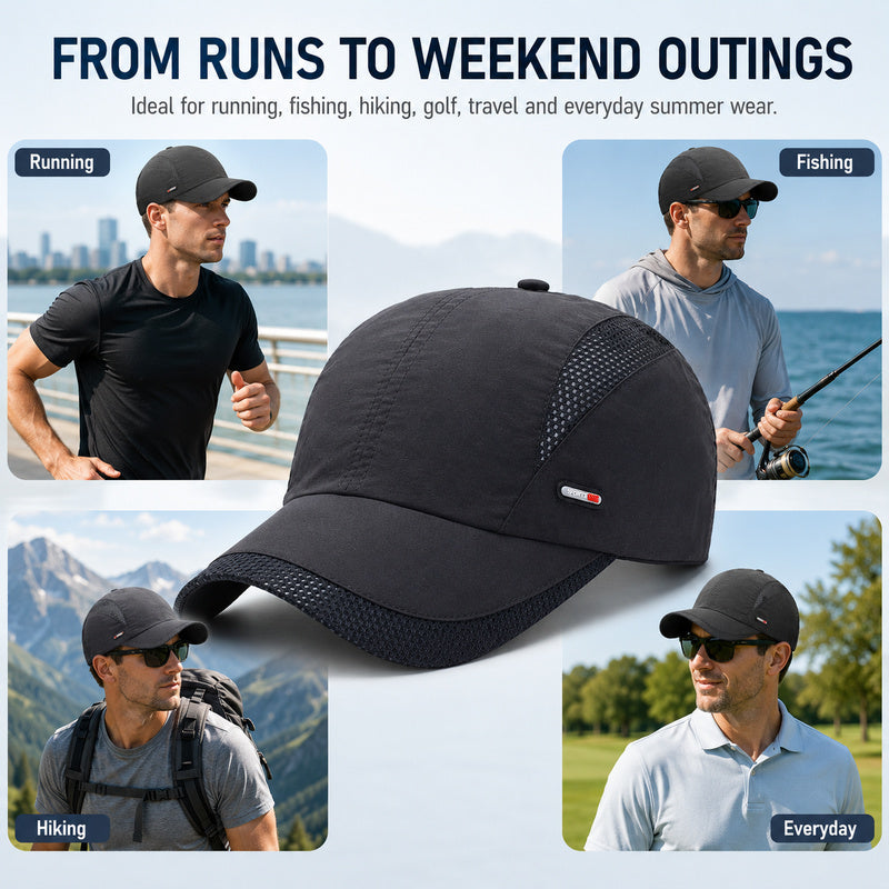 Quick-Dry Mesh Baseball Cap – Breathable Outdoor Sports Hat