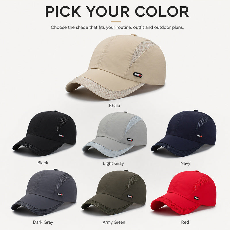 Quick-Dry Mesh Baseball Cap – Breathable Outdoor Sports Hat