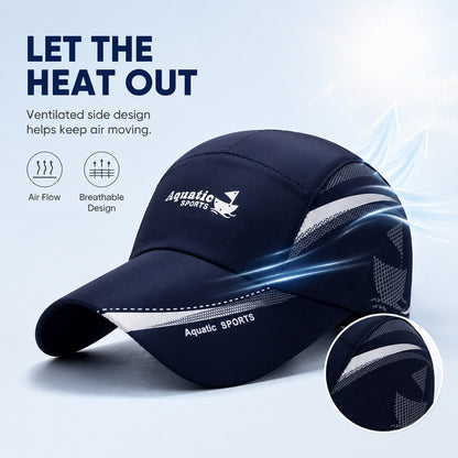 Aquatic Sports Quick-Dry Baseball Cap – Breathable Lightweight Summer Hat