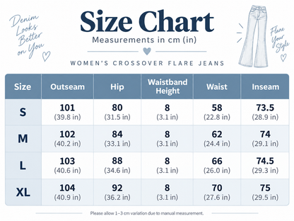 Crossover Waist Stretch Flare Jeans