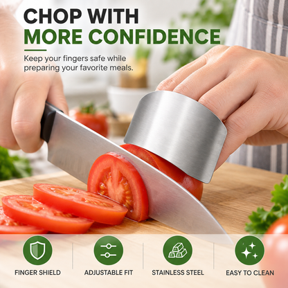Stainless Steel Kitchen Finger Guard Anti-Cut Cutting Protector