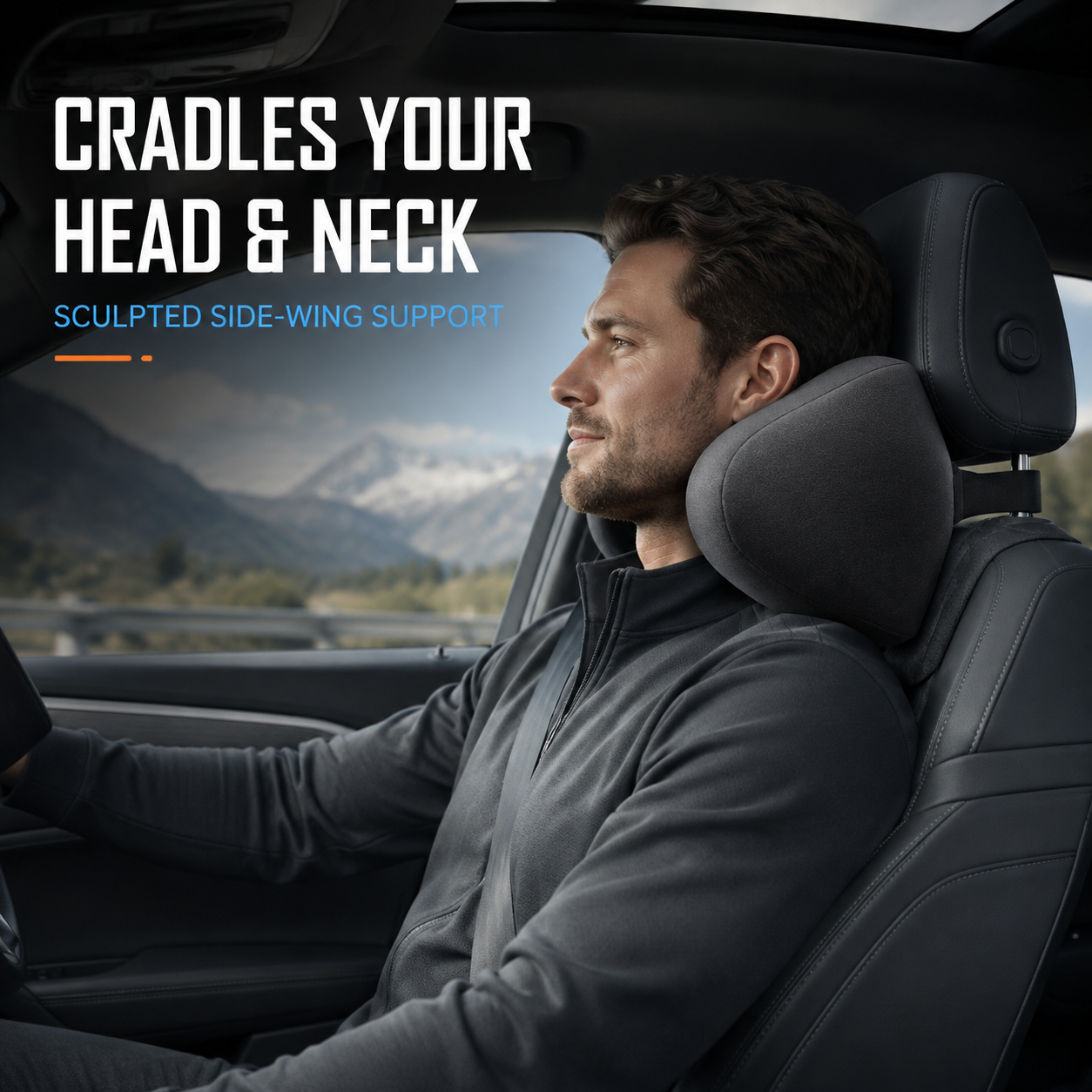 🚗 Memory Foam Car Neck & Lumbar Support Set – Comfort for Every Drive