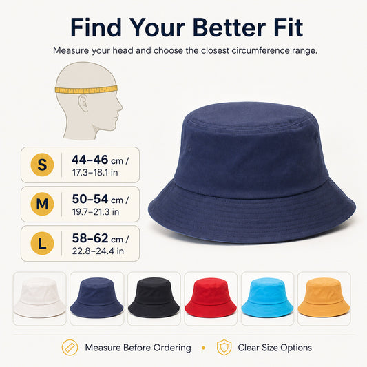 Cotton Boonie Hat – Wide Brim Outdoor Sun Hat for Men & Women, 3 Sizes Available