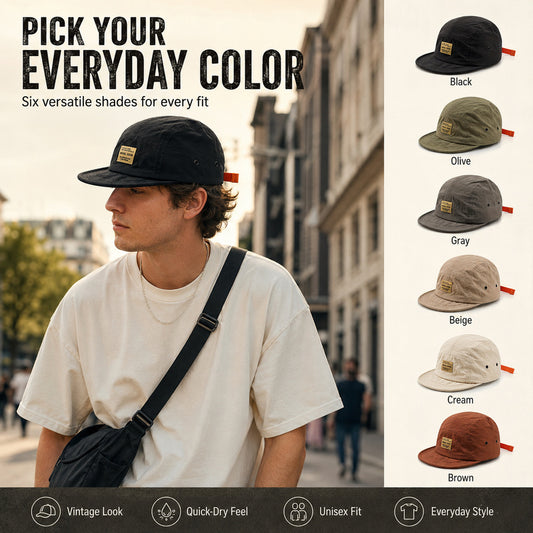 Men’s Quick-Dry 5-Panel Streetwear Cap