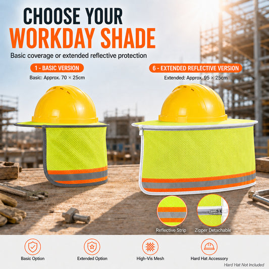 Full Face Helmet Sun Shield with Neck Flap