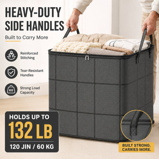 Large Moving Storage Bag with Zipper for Clothes & Bedding