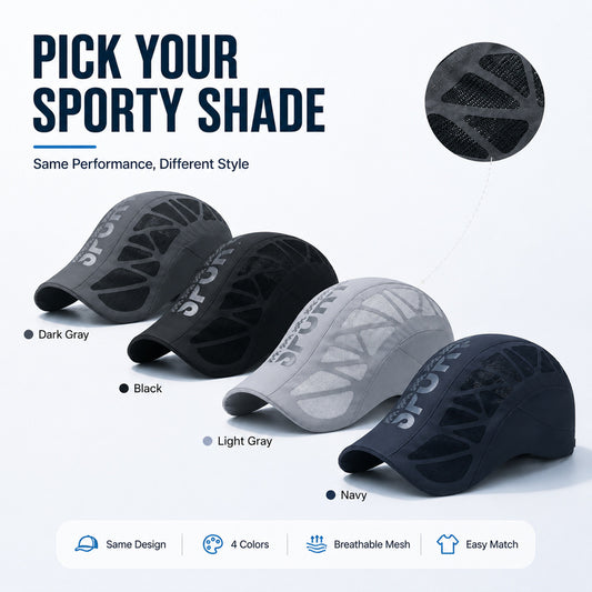 Men's Breathable Mesh Flat Cap