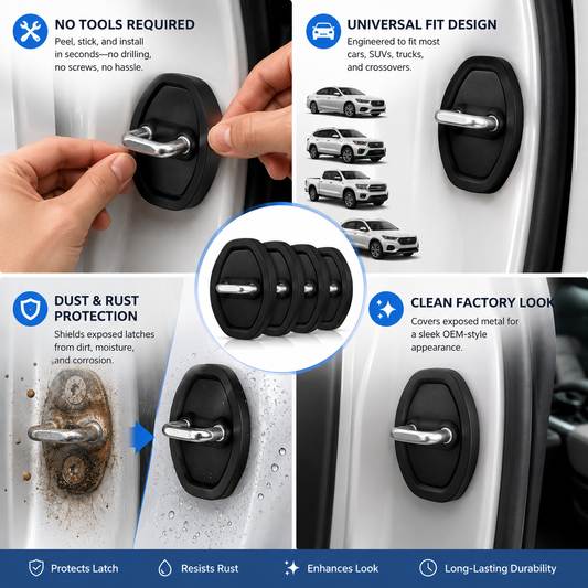 Universal Self-Adhesive Car Door Latch Covers
