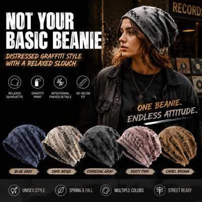 Graffiti Slouchy Beanie