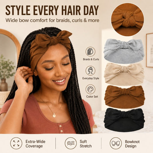 Wide Rabbit Ear Headband for Women – Soft, Comfortable & Non-Slip