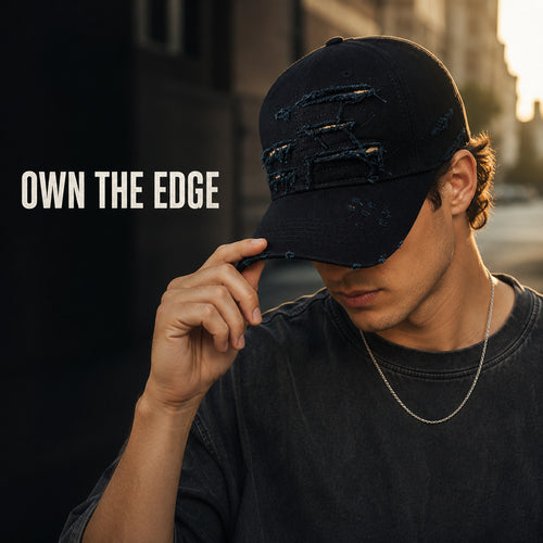 Vintage Distressed Baseball Cap – Washed Ripped Dad Hat for Men & Women