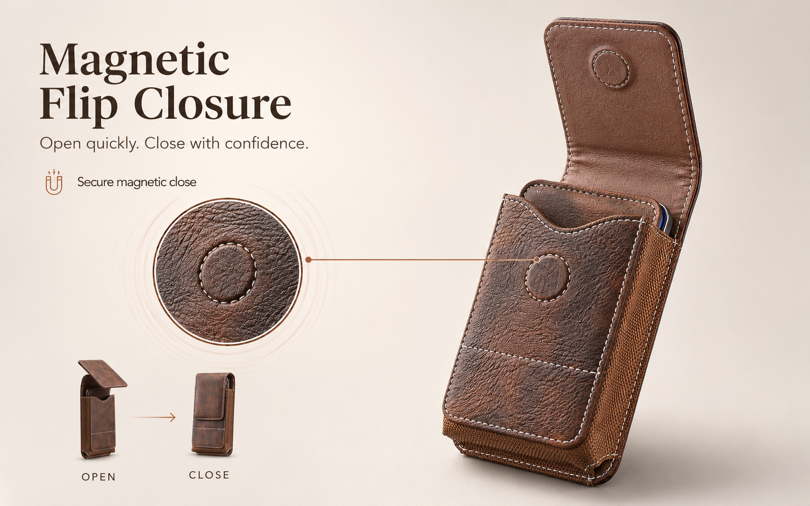 Magnetic Flip Closure
