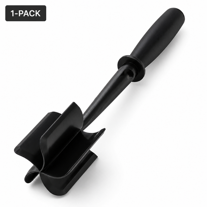 Meat Chopper Hamburger Masher | Get Even‑Sized Meat Crumbles With 5 Beveled Pinwheel Blades