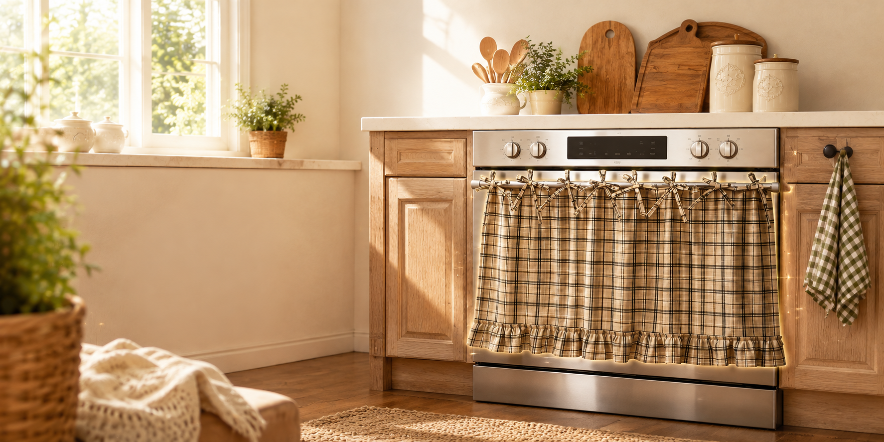 Cozy Farmhouse Kitchen Curtain