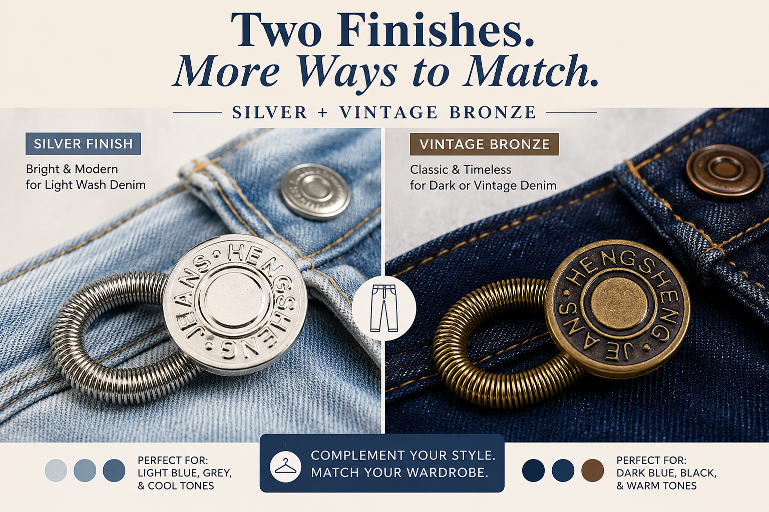 Two Finishes to Match Any Style