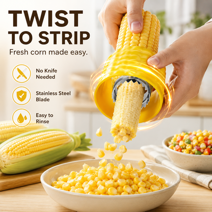 Corn Stripper Tool, Quick Corn Kernel Remover, Stainless Steel Corn Peeler for Kitchen