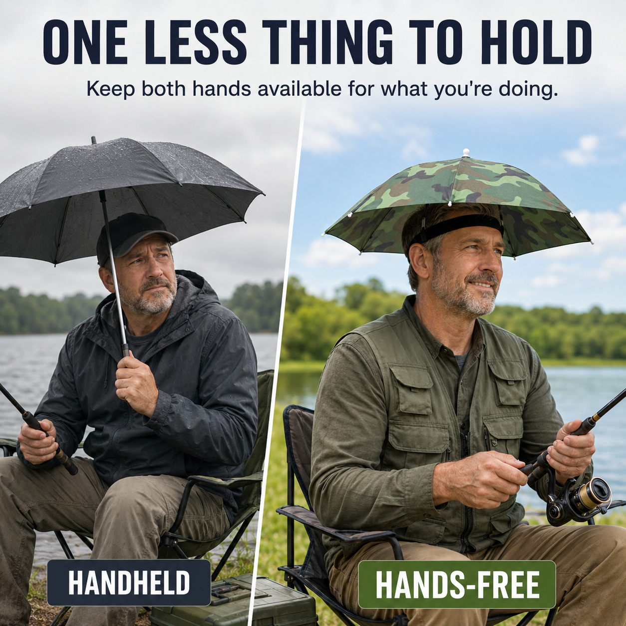 Hands‑Free Head Umbrella Hat Portable UV Protection Umbrella Cap for Fishing Gardening Beach Outdoor