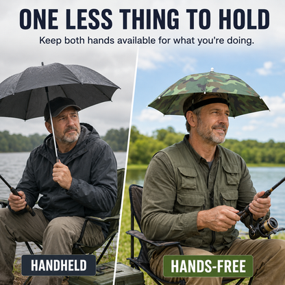 Hands‑Free Head Umbrella Hat Portable UV Protection Umbrella Cap for Fishing Gardening Beach Outdoor