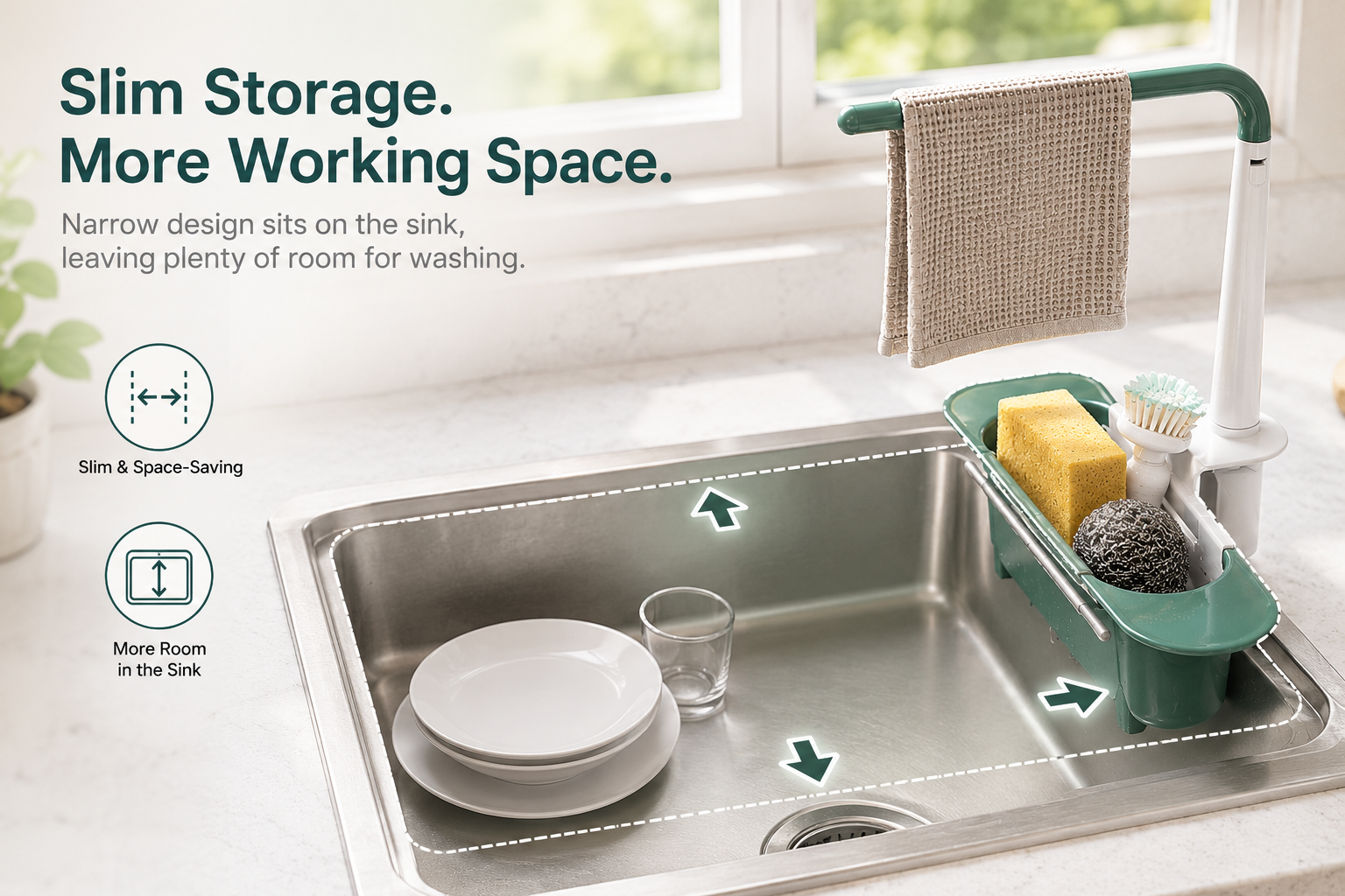 Slim Storage. More Working Space.