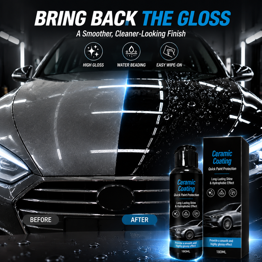 Nano-Quick Ceramic Coating Pro Max, Long Lasting Auto Paint Sealant, Ultra Gloss Shine Car Protective Coating for All Vehicle Colors