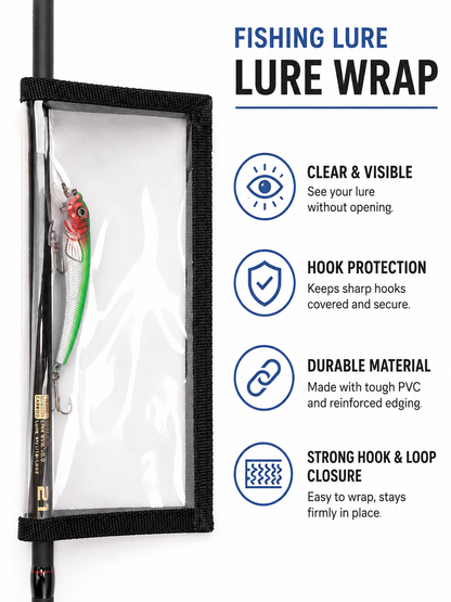 Clear Adhesive Fishing Lure Cover, Durable Bait Hook Protector Sleeve for Fishing Rods