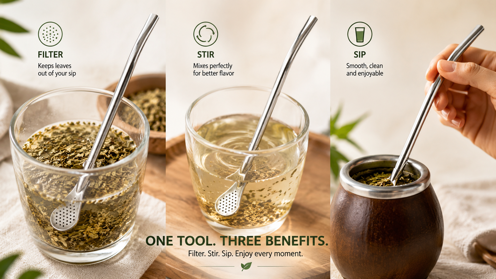 Filter · Stir · Sip 🌿
