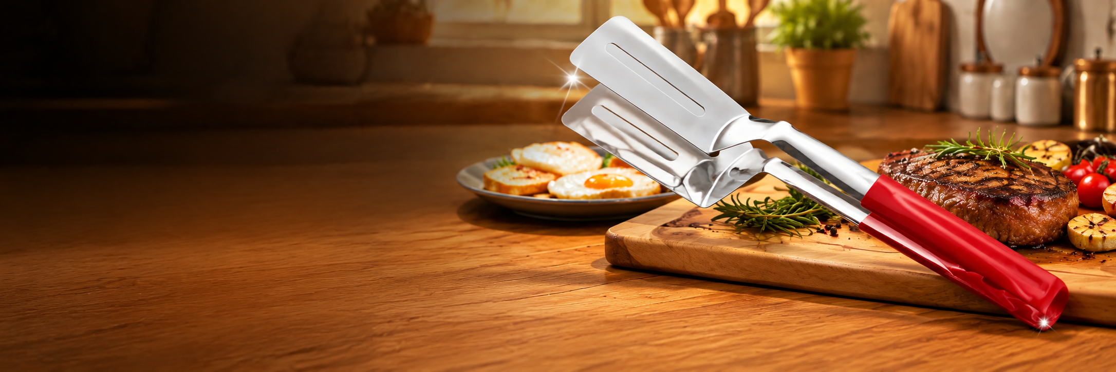 3-in-1 Stainless Steel Spatula Tongs