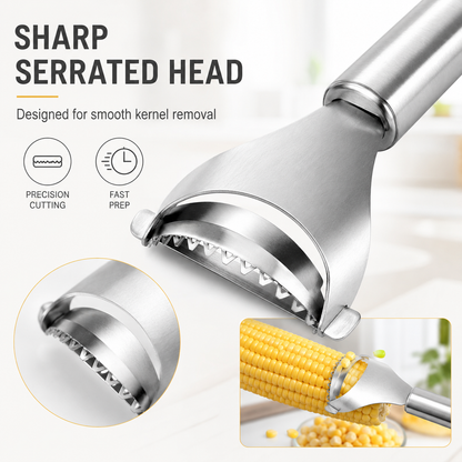 2 Counts Stainless Steel Corn Peeler, Commercial Corn Shucker for Fast Bulk Corn Processing