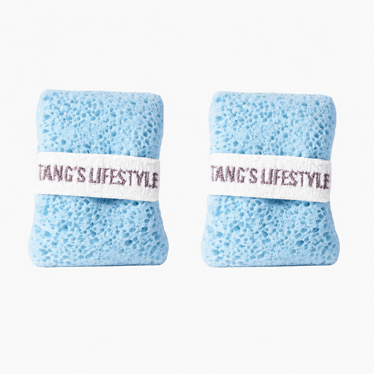 2-Pack Quick-Foaming Soap Pocket Bath Sponges with Easy-Grip Hand Straps