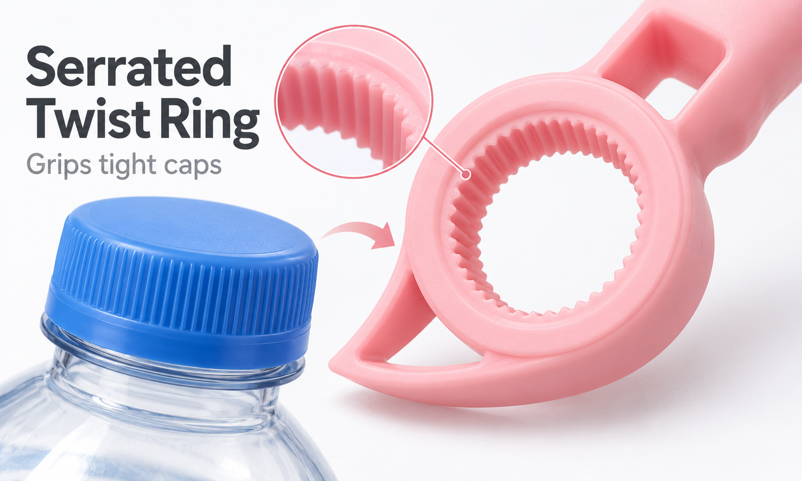 Serrated Twist Ring