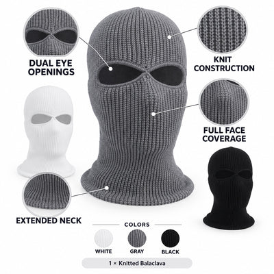 2-Hole Knitted Thermal Balaclava