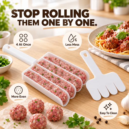 4-Slot Meatball Maker with Scraper