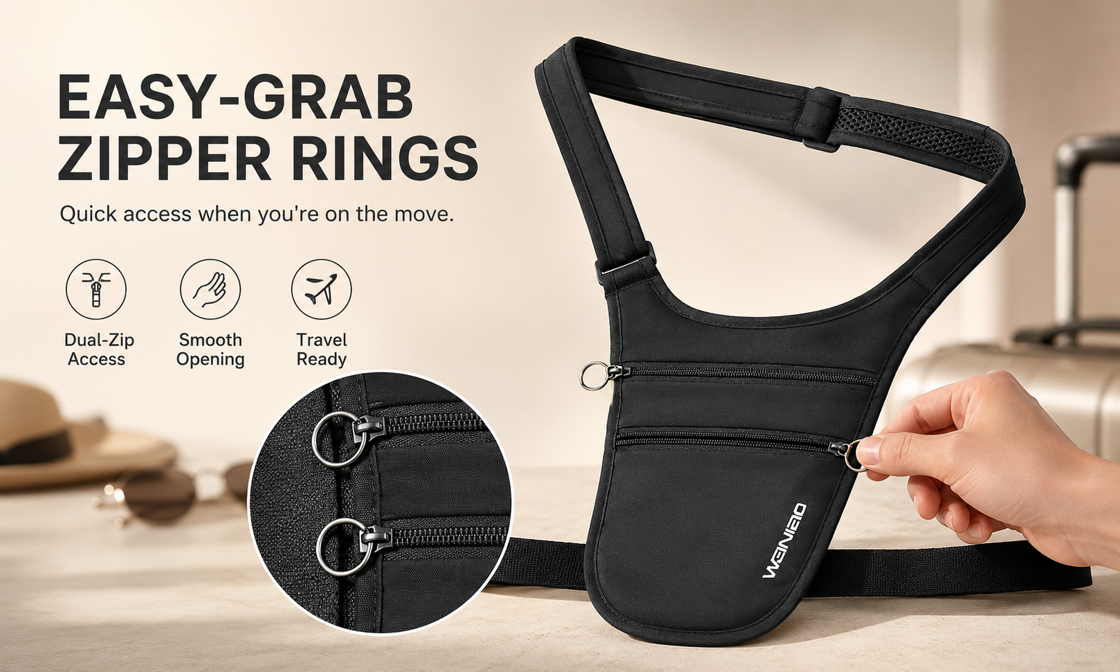 Easy-Grab Zipper Rings