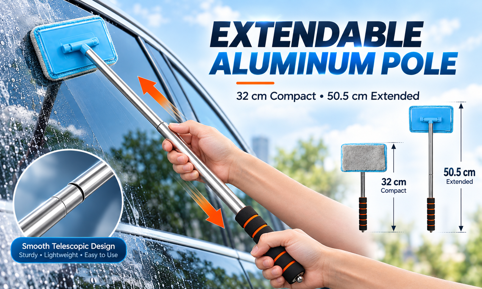 Extendable Aluminum Pole