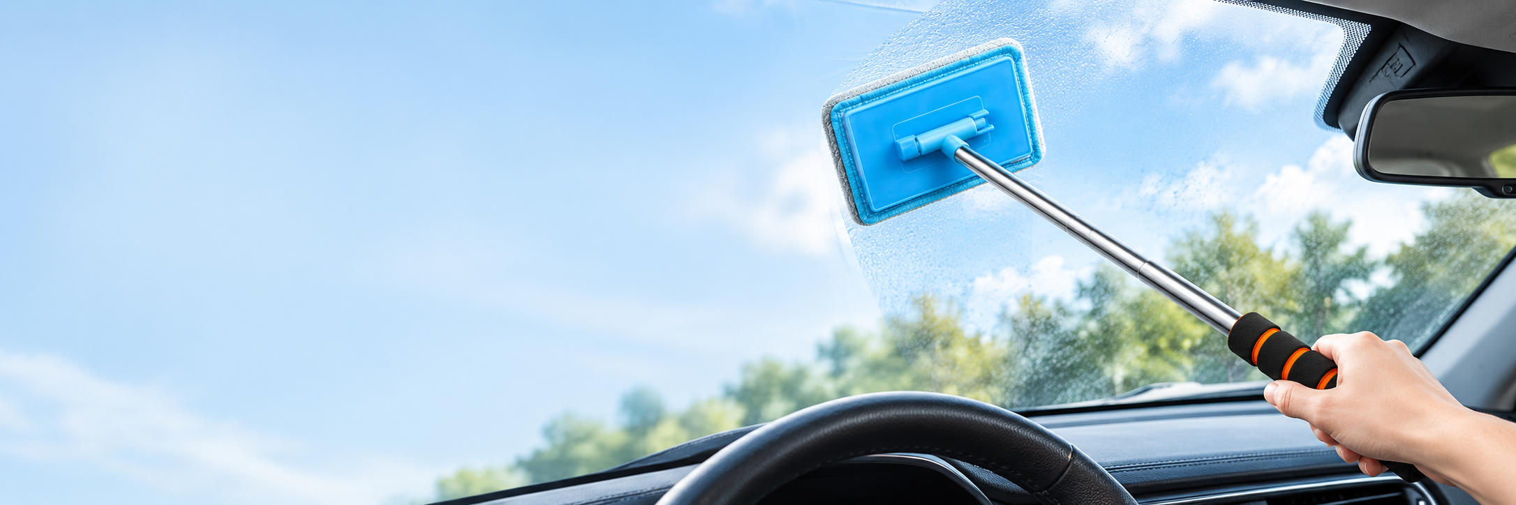 Clean the Top of Your Windshield Without Leaving Your Seat