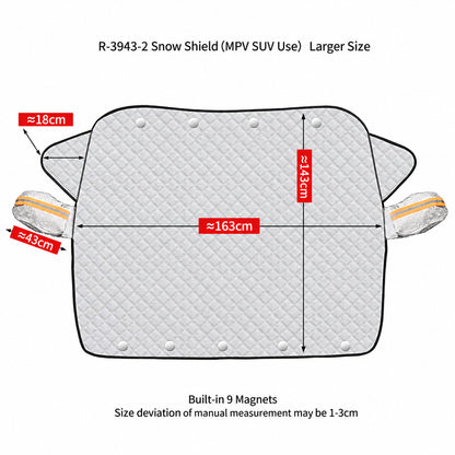 Magnetic Windshield Snow & Ice Cover with Mirror Protection | All-Weather Car Cover