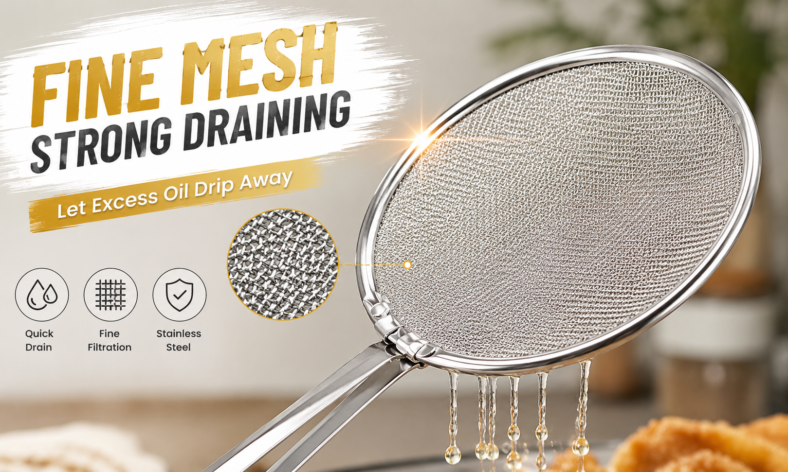 Fine Mesh Strong Draining