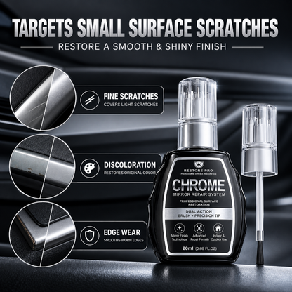Chrome Metallic Touch Up Repair Pen Dual Tip Scratch Remover