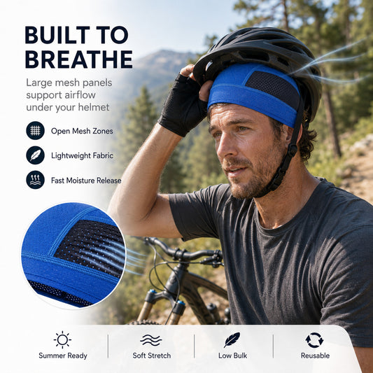Breathable Cooling Skull Cap, Sweat-Wicking Helmet Liner