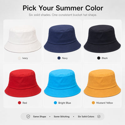 Bucket hat available in three sizes
