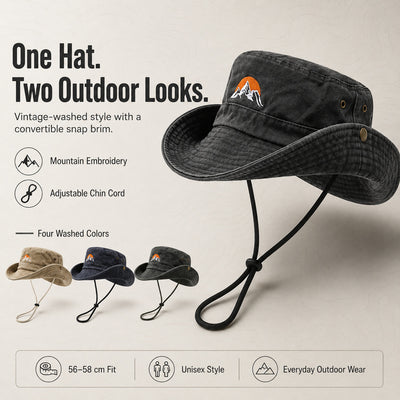Vintage-wash jungle hat