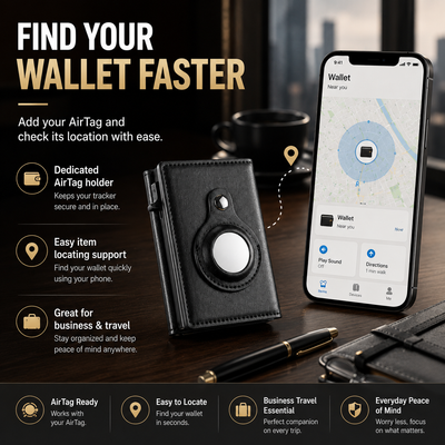 Men's RFID AirTag Wallet