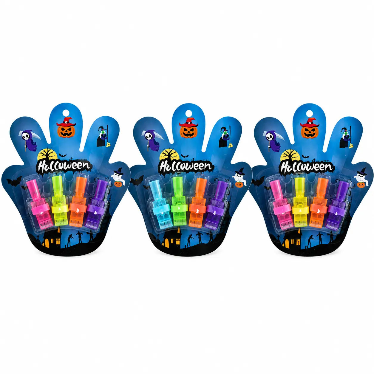 Halloween LED Projector Finger Lights, Glow in the Dark Finger Flashlights for Kids Party Favors