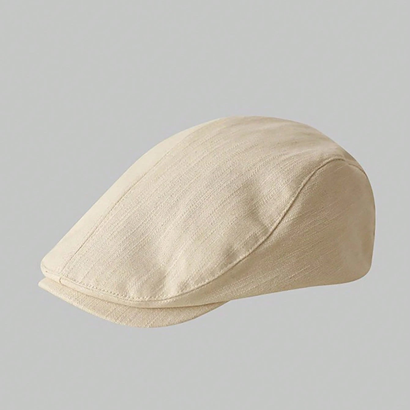 Vintage Linen Blend Ivy Flat Cap, Women Breathable Cabbie Newsboy Hat for Casual Daily Outfit
