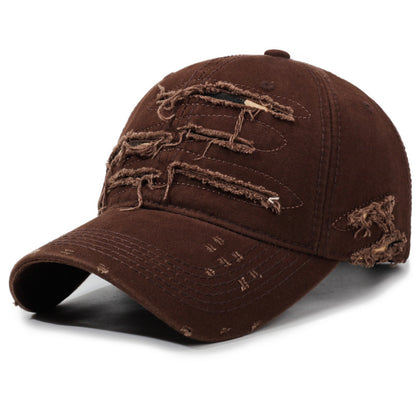 Vintage Distressed Baseball Cap – Washed Ripped Dad Hat for Men & Women