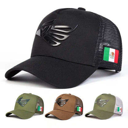 Unisex Eagle Label Breathable Mesh Sunscreen Baseball Cap